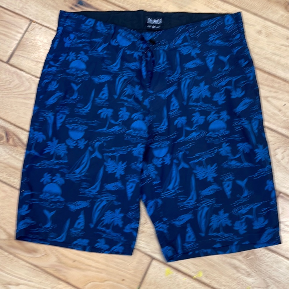 Trunks brand swim shorts with palm tree print